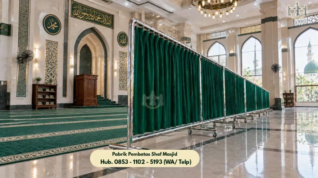 Hijab Masjid Stainless Ciledug, Sistem Interlock Sambungan Lurus Tanpa Celah Antar Modul