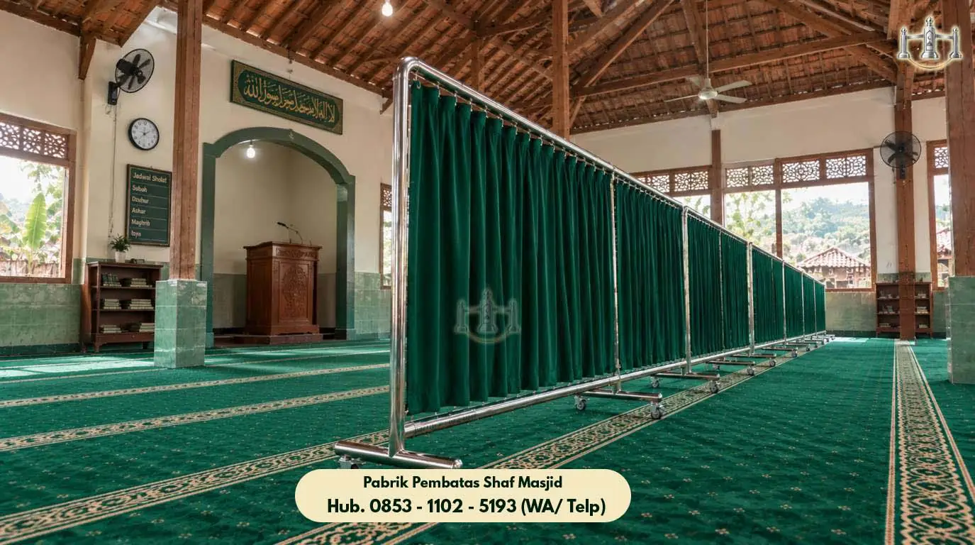 Pembatas Ruang Sholat Cimahi Tengah, Pembatas Shaf Stainless Steel Masjid & Musholla