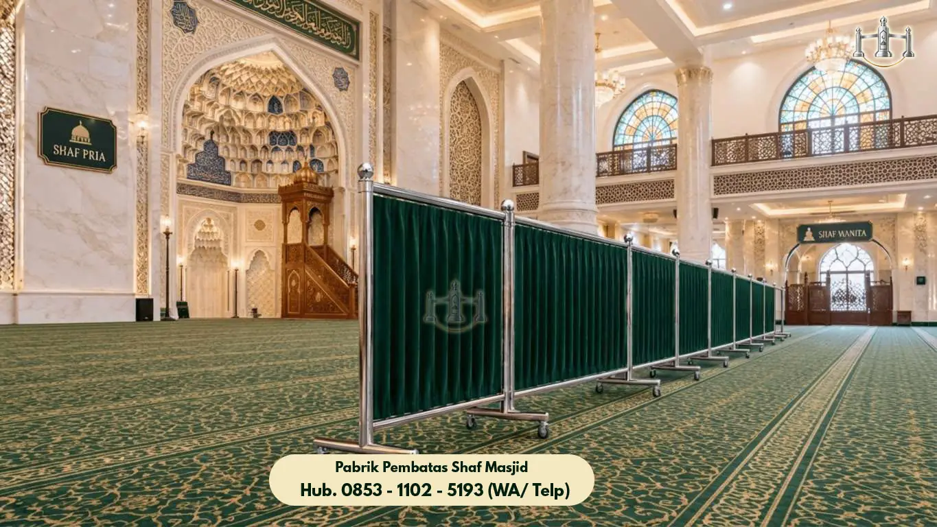 Pembatas Shaf Masjid Cilebak, Pembatas Shaf Stainless Steel Masjid & Musholla