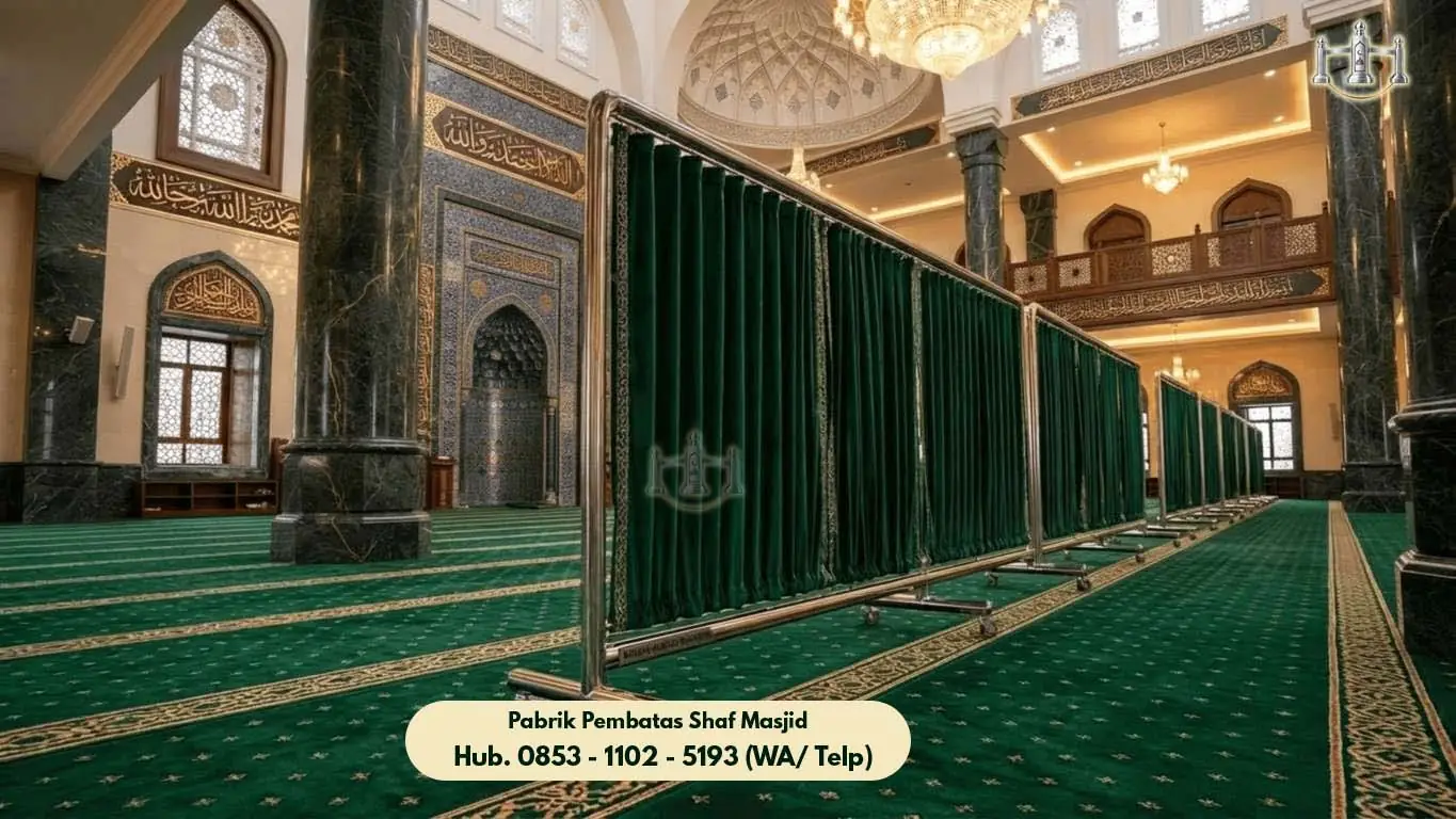 Pembatas Ruang Sholat Cikoneng, Pembatas Shaf Stainless Steel Masjid & Musholla