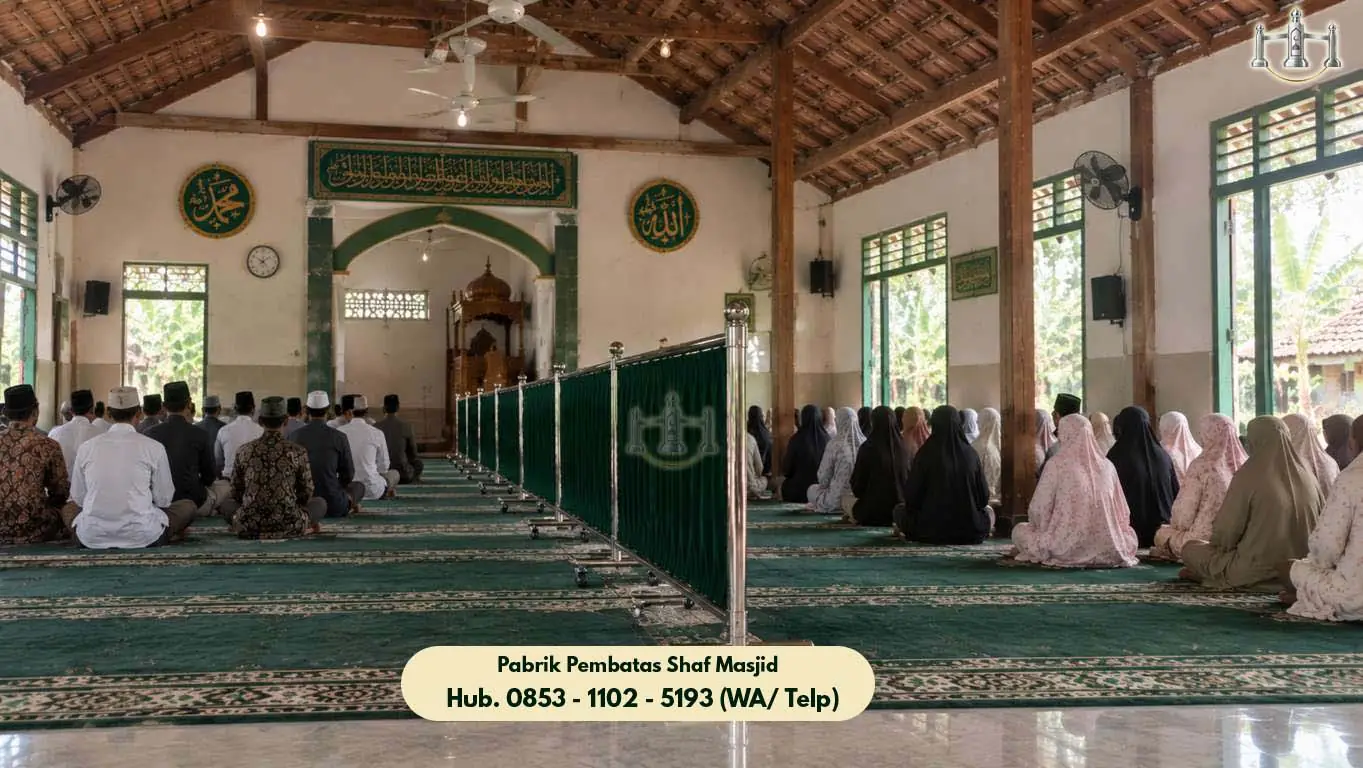 Pembatas Shaf Sholat Cimanggis, Pembatas Shaf Stainless Steel Masjid & Musholla